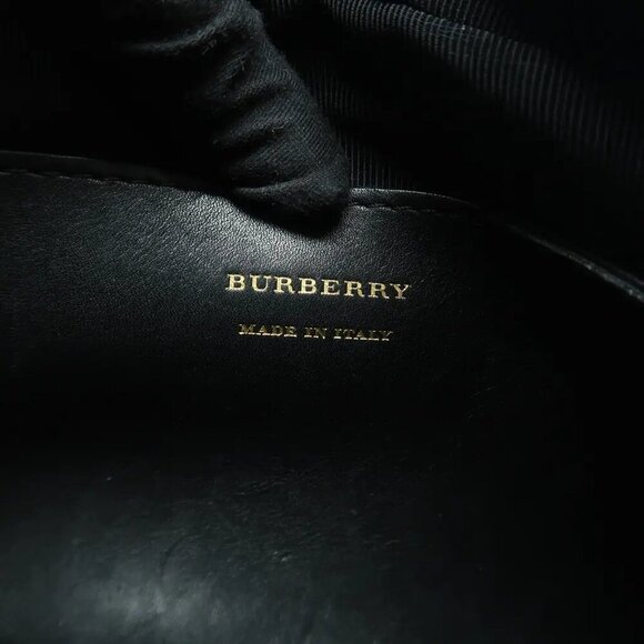 Burberry Brown Leather&Cloth Shoulder Bag 385-122824 - Picture 11 of 12